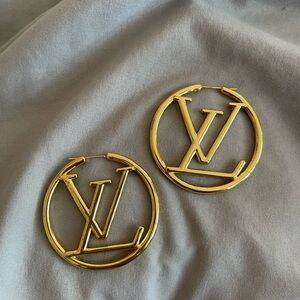 Louis Vuitton Gold Hoop Earrings